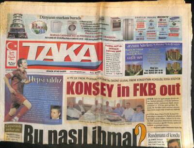 Taka Gazetesi 4 Eylül 2008 - KTÜ İçin Fırsat - Hamzaçebi AKP Fındığı Bilmiyor GZ100844 - 1