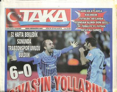 Taka Gazetesi 9 Mayıs 2013 - Ali Ve Osman Terzi Babasını Kaybetti-Muhteşem Trabzonspor Avrupa Yolunda GZ105544 - 1