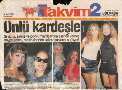 Takvim 2 Gazetesi 10 Eylül 1997 - Türkan - Nazan Şoray GZ76511 - 1