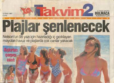 Takvim 2 Gazetesi 12 Eylül 1997 - Dormen Tiyatrosunda Tatlı Telaş GZ76439 - 1