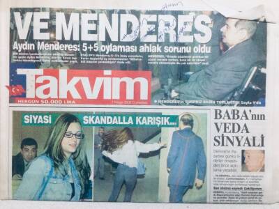 Takvim Gazetesi 1 Nisan 2000 - Aydın Menderes5+5 Oylaması Ahlak Sorunu Oldu GZ42885 - 1