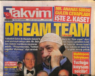 Takvim Gazetesi 1 Şubat 2014 - Hakan Şükür İle İdris Balın Talimatla İstifa Ettiği Anlaşıldı GZ106303 - 1
