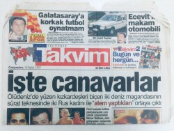 Takvim Gazetesi - 10 Eylül 1997 - Tarık Akanın Yatak Sahneleri ,Cartelden Ayrılıp Karakan Grubu Kuruldu GZ46330 - 2