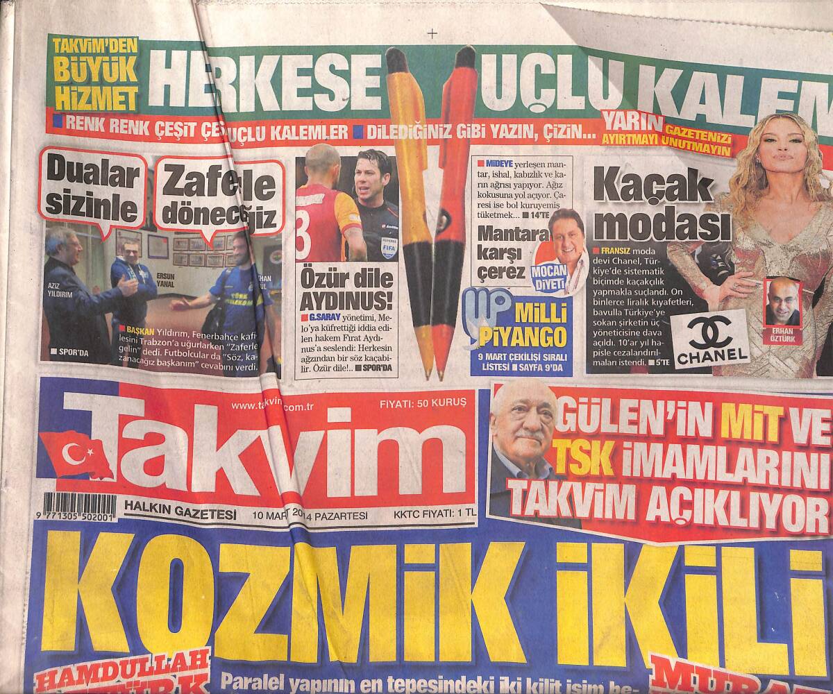 Takvim Gazetesi 10 Mart 2014 - Hayalet Rus Ajanı! - Recep İvedik Avrupa'yı Salladı! GZ136805 - 1