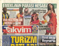 Takvim Gazetesi 11 Ağustos 2013 - Vefalı Sezen Aksu, Nispet Gecesi GZ101144 - 1