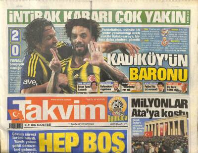 Takvim Gazetesi 11 Kasım 2013 - Eski Geline Sinan Akçıl Vetosu GZ101134 - 1