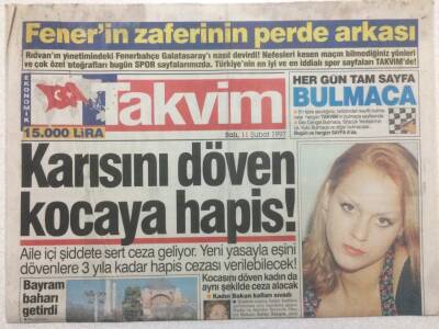 Takvim Gazetesi 11 Şubat 1997 - Genç Popçu İçin Silahlar Patladı GZ47949 - 1
