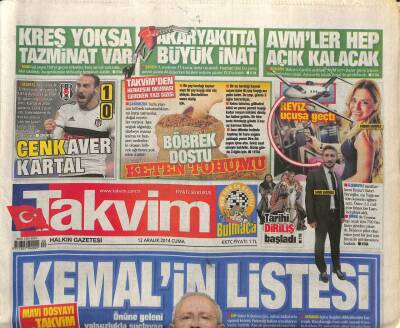 Takvim Gazetesi 12 Aralık 2014 - Portakal Üreticileri ,Rusyayı Tarkanla Fethedecek GZ100314 - 2