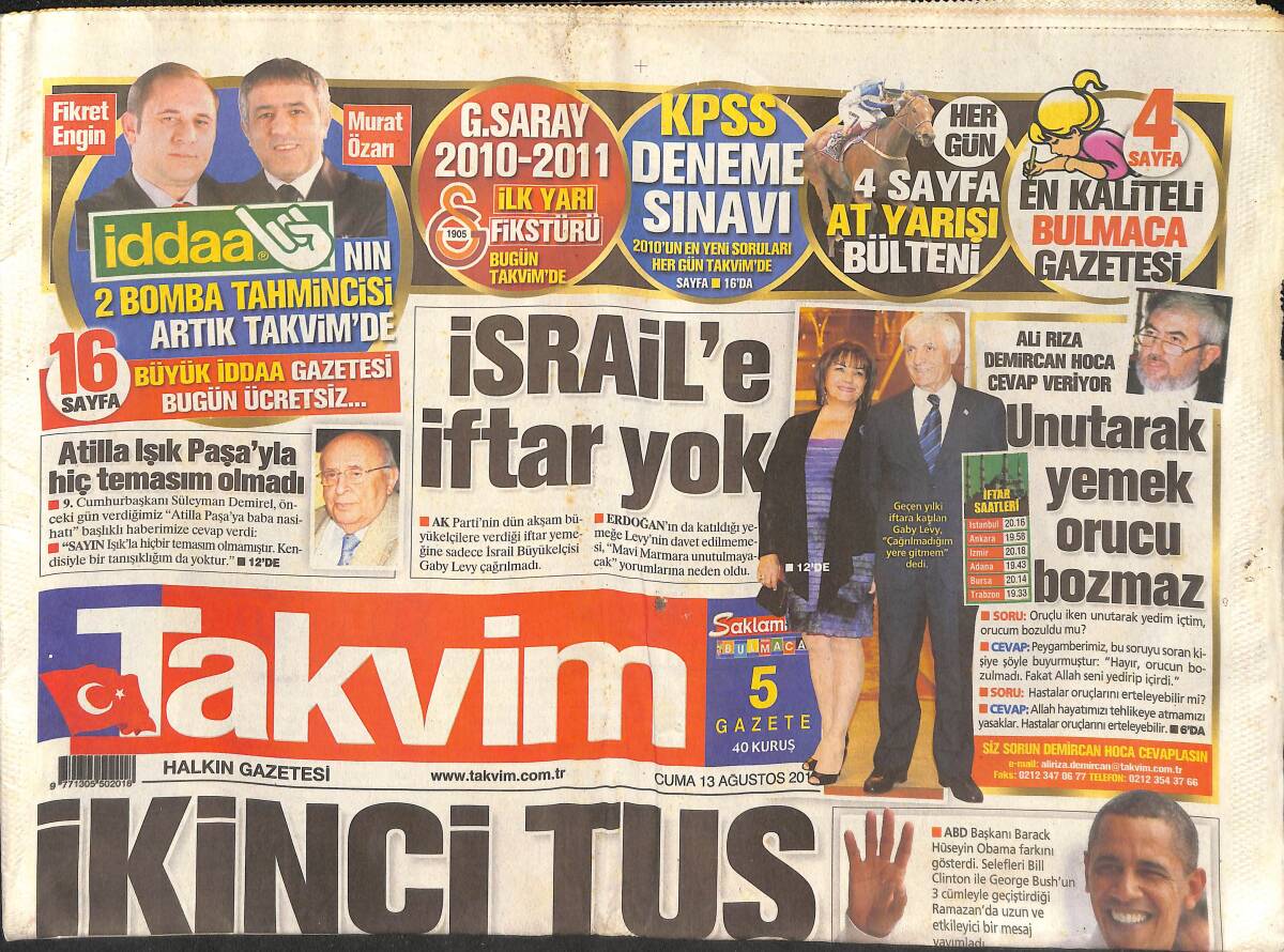 Takvim Gazetesi 13 Ağustos 2010 - İnternetten Devir Teslim - İkinci Tuş Skandalı! Serkan Kırıntılı İçin Geri Sayım GZ136810 - 1