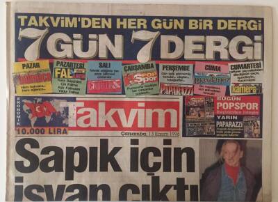 Takvim Gazetesi 13 Kasım 1996 - Sapık İçin İsyan Çıktı GZ22683 - 1