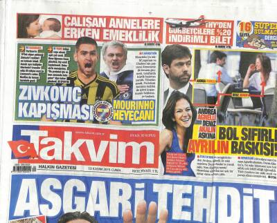 Takvim Gazetesi 13 Kasım 2015 - HDPnin Politikası Oy Vermeyene Ceza Ver GZ104698 - 1