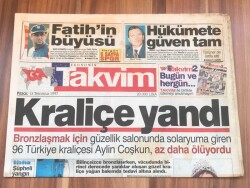 Takvim Gazetesi 13 Temmuz 1997 - Kraliçe Yandı GZ1708 - 1