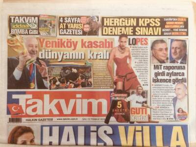 Takvim Gazetesi 13 Temmuz 2010 - Esra Erolun En Mutlu İzdivacı, Yat Aşığı Pınar GZ40195 - 1