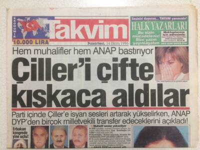 Takvim Gazetesi 14 Ekim 1996 - Çilleri Çifte Kıskaca Aldılar GZ35962 - 1