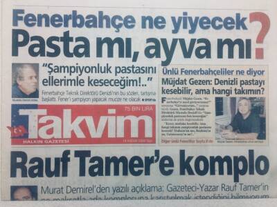 Takvim Gazetesi - 14 Kasım 2000 - Rauf Tamere Komplo GZ46806 - 1