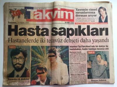 Takvim Gazetesi 14 Nisan 1997 - Hasta Sapıkları Yakalandı GZ39011 - 1