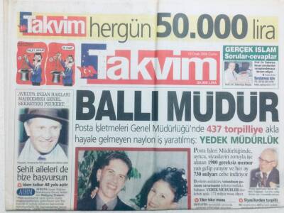 Takvim Gazetesi 14 Ocak 2000 - Ballı Müdür GZ42059 - 1