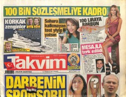 Takvim Gazetesi 14 Temmuz 2013 - Darbenin Sponsoru,Necip Saviris GZ101110 - 1