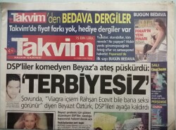 Takvim Gazetesi 15 Ekim 2000 DSPliler Komedyen Beyaza Ateş Püskürdü - GZ44668 - 1
