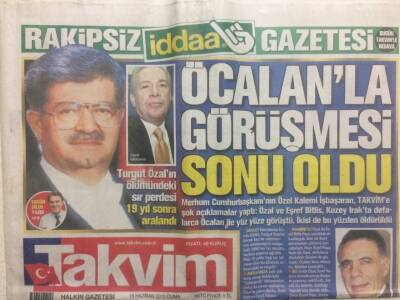 Takvim Gazetesi 15 Haziran 2012 - Feyzi İşbaşaran,Özal Ve Eşref Bitlisin Ölümlerindeki Sır Perdesi GZ29452 - 1