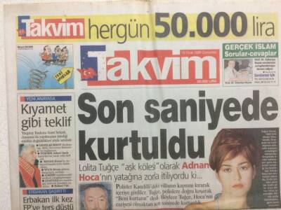 Takvim Gazetesi 15 Ocak 2000 - Erbakan İlk Kez FPye Ters Düştü GZ32639 - 1