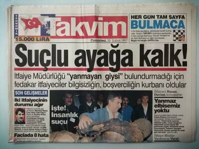 Takvim Gazetesi 15 Şubat 1997 Boğazda Olsaydı İstanbul Yanardı -GZ14921 - 1