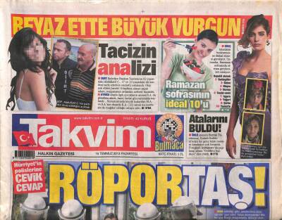 Takvim Gazetesi 15 Temmuz 2013 - Sosyetenin En Gözde Kadınlarından Çiğdem Kayalı,Genç Aşkıyla Bodrumda Görüntülendi GZ106926 - 1
