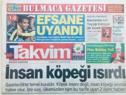Takvim Gazetesi 16 Ağustos 2003 - Fenerbahçe Trabzonsporu Avni Akerde Devirip Komadan Çıktı GZ43198 - 2