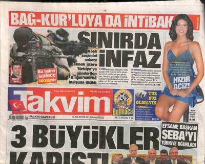 Takvim Gazetesi 16 Ağustos 2014 - Efsane Başkan Süleyman Sebayı Türkiye Uğurladı GZ106930 - 1