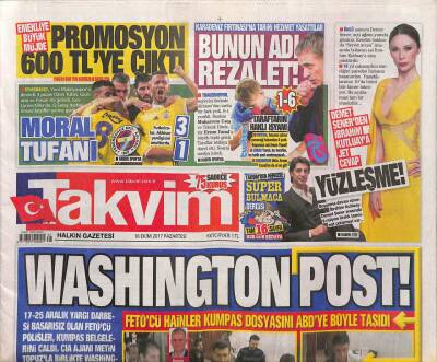Takvim Gazetesi 16 Ekim 2017 - Maria Sharapova İlk Kupasını Kazandı - Demet Şenerden İbrahim Kutluaya Jet Cevap GZ93693 - 1
