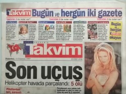 Takvim Gazetesi 16 Haziran 1997 Ortakların İntikam Planları - GZ44673 - 1