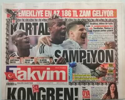Takvim Gazetesi 16 Mayıs 2016 Oscarlık Düğün - Oyamızı Kaybettik - GZ44924 - 2