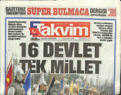 Takvim Gazetesi 16 Ocak 2015 - 16 Devlet Tek Millet GZ101082 - 2