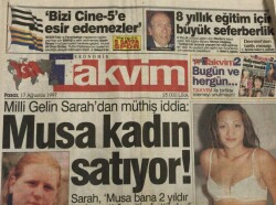 Takvim Gazetesi 17 Ağustos 1997-Sibel Turnagöl ün Çıplak Pozları Olay Yarattı GZ45156 - 2