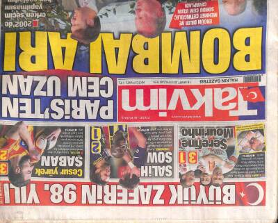 Takvim Gazetesi 18 Mart 2013 - Paristen Cem Uzan Bombaları GZ104880 - 1