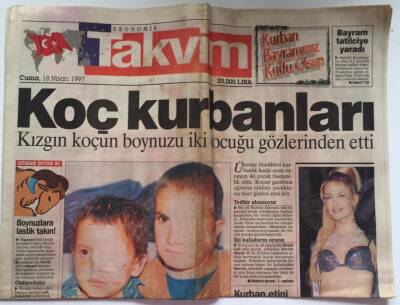 Takvim Gazetesi 18 Nisan 1997 - Rol Aşkı Gerçek Oldu Kara Melek Dizideki Sanem Çelik Ve Toprak Sergen Üç Aydır Birlikte GZ39091 - 1