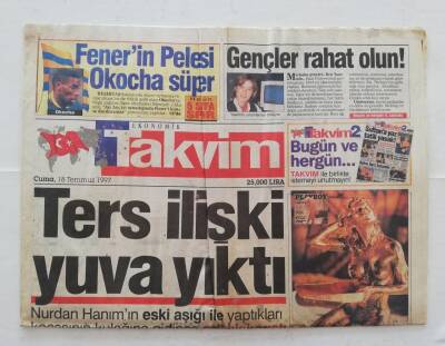 Takvim Gazetesi 18 Temmuz 1997 - Çiller Şok Geçirdi- GZ45893 - 2