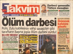 Takvim Gazetesi 19 Ekim 1999 - Trabzon Emniyet Müdür Yardımcısından Fenerlileri Joplayın Emri - Deniz Seki 