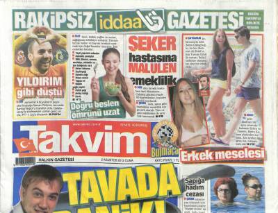 Takvim Gazetesi 2 Ağustos 2013 - Yaş Mesaisi, Lüks Vurgun GZ104715 - 1