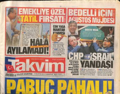 Takvim Gazetesi 2 Ağustos 2014 - Gazze Soykırımı - Bedelli İçin Ağustos Müjdesi GZ116739 - 1