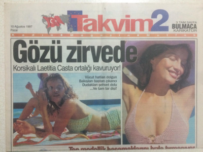 Takvim Gazetesi 2 Eki 10 Ağustos 1997 - Seksi Engelleyen Korkular GZ24267 - 1