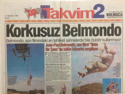 Takvim Gazetesi 2 Eki 11 Ağustos 1997 - Korkusuz Belmondo GZ35963 - 1
