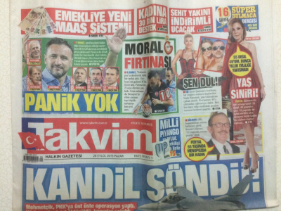 Takvim Gazetesi 20 Eylül 2015 - Kandil Söndü GZ27558 - 1