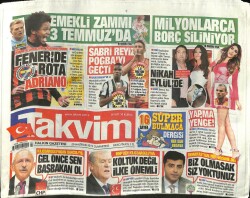 Takvim Gazetesi 20 Haziran 2015 - Sabri Sarıoğlu Pogbayı Geçti GZ100374 - 2