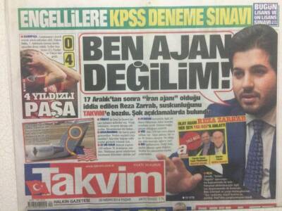 Takvim Gazetesi 20 Nisan 2014 - Reza Zarrab,Ben Ajan Değilim GZ29447 - 1