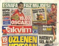 Takvim Gazetesi 20 Temmuz 2013 - Özlenen Heyecan Ve Yüz Nakli GZ101098 - 1
