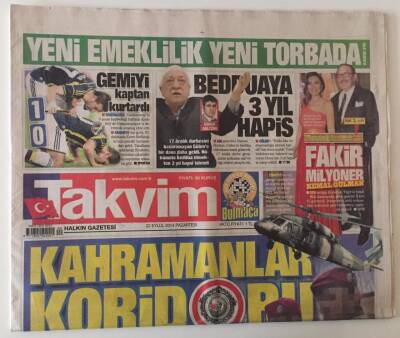 Takvim Gazetesi 22 Eylül 2014 - Büyük Devlet Riskle Karşılaşır GZ28280 - 1