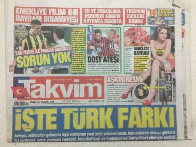 Takvim Gazetesi 22 Eylül 2015 - İşte Türk Farkı GZ47196 - 1