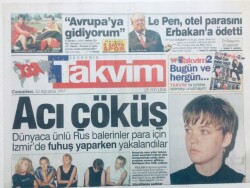 Takvim Gazetesi 23 Ağustos 1997 - Le Pen Otel Parasını Erbakana Ödetti GZ43193 - 2