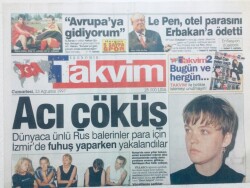 Takvim Gazetesi 23 Ağustos 1997 - Le Pen Otel Parasını Erbakana Ödetti GZ43193 - 1
